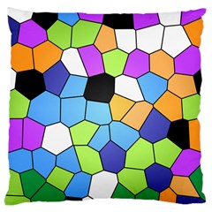 Stained Glass Colourful Pattern Standard Flano Cushion Case (one Side) by Mariart