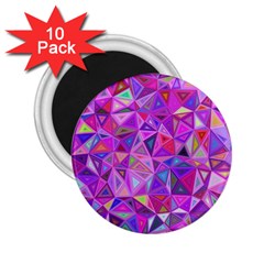 Pink Triangle Background Abstract 2 25  Magnets (10 Pack)  by Mariart