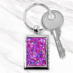 Pink Triangle Background Abstract Key Chains (rectangle)  by Mariart