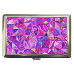 Pink Triangle Background Abstract Cigarette Money Case by Mariart