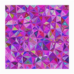 Pink Triangle Background Abstract Medium Glasses Cloth (2-side) by Mariart