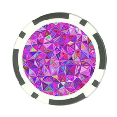 Pink Triangle Background Abstract Poker Chip Card Guard by Mariart