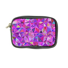 Pink Triangle Background Abstract Coin Purse by Mariart