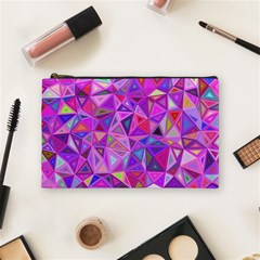 Pink Triangle Background Abstract Cosmetic Bag (medium) by Mariart