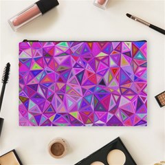 Pink Triangle Background Abstract Cosmetic Bag (large) by Mariart