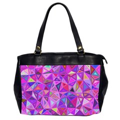 Pink Triangle Background Abstract Oversize Office Handbag (2 Sides) by Mariart