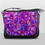 Pink Triangle Background Abstract Messenger Bag Front