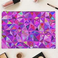 Pink Triangle Background Abstract Cosmetic Bag (xxl) by Mariart