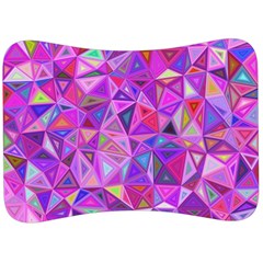 Pink Triangle Background Abstract Velour Seat Head Rest Cushion