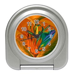 Pattern Heart Love Lines Travel Alarm Clock by Mariart