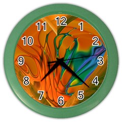 Pattern Heart Love Lines Color Wall Clock by Mariart