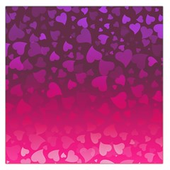 Purple Pink Hearts  Large Satin Scarf (square) by LoolyElzayat