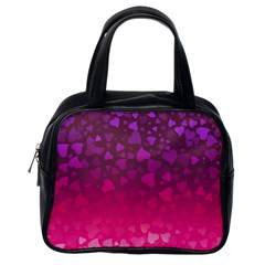 Purple Pink Hearts  Classic Handbag (one Side) by LoolyElzayat