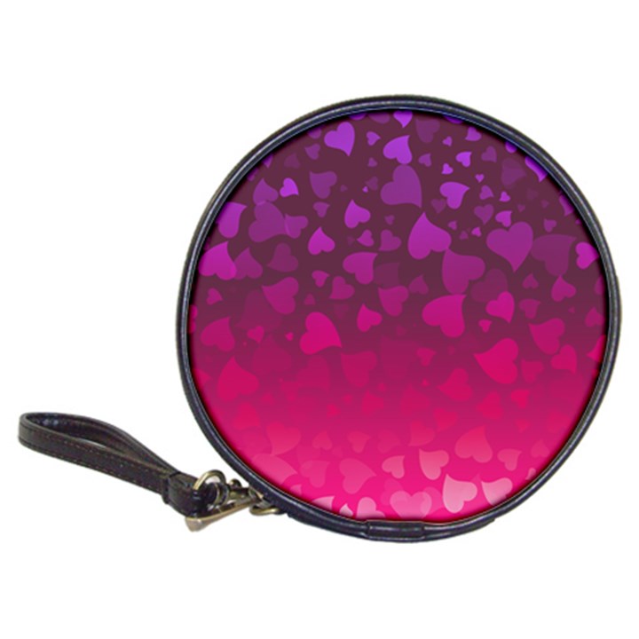 Purple Pink Hearts  Classic 20-CD Wallets