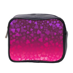 Purple Pink Hearts  Mini Toiletries Bag (two Sides) by LoolyElzayat