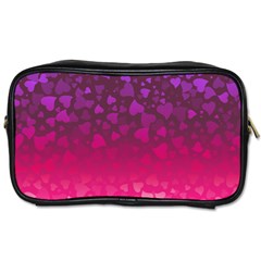 Purple Pink Hearts  Toiletries Bag (one Side) by LoolyElzayat