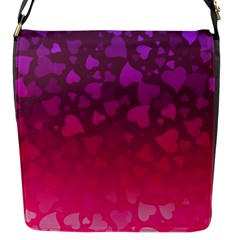 Purple Pink Hearts  Flap Closure Messenger Bag (s) by LoolyElzayat