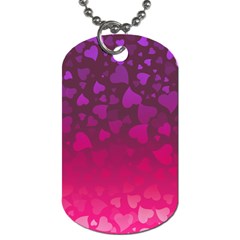 Purple Pink Hearts  Dog Tag (one Side) by LoolyElzayat