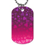 Purple Pink Hearts  Dog Tag (One Side) Front