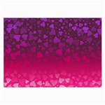 Purple Pink Hearts  Large Glasses Cloth (2-Side) Front