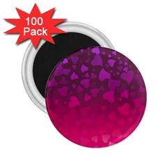 Purple Pink Hearts  2 25  Magnets (100 Pack)  by LoolyElzayat