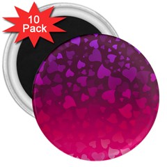 Purple Pink Hearts  3  Magnets (10 Pack)  by LoolyElzayat