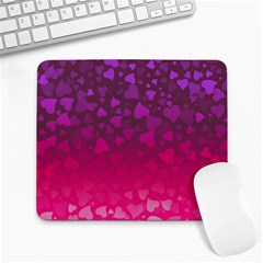 Purple Pink Hearts  Large Mousepads by LoolyElzayat