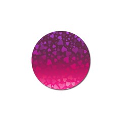 Purple Pink Hearts  Golf Ball Marker by LoolyElzayat