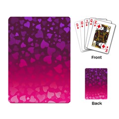 Purple Pink Hearts  Playing Cards Single Design by LoolyElzayat