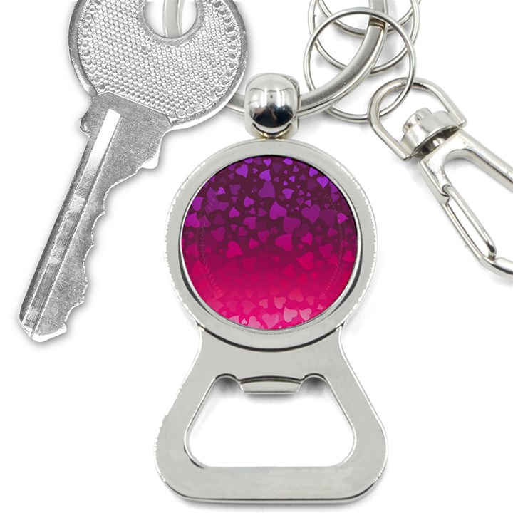 Purple Pink Hearts  Bottle Opener Key Chains