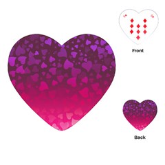 Purple Pink Hearts  Playing Cards (heart) by LoolyElzayat