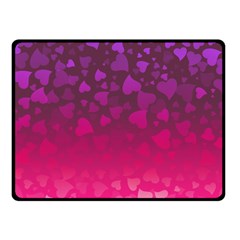 Purple Pink Hearts  Fleece Blanket (small) by LoolyElzayat