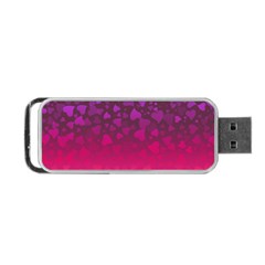 Purple Pink Hearts  Portable Usb Flash (one Side) by LoolyElzayat