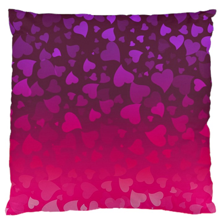 Purple Pink Hearts  Standard Flano Cushion Case (One Side)