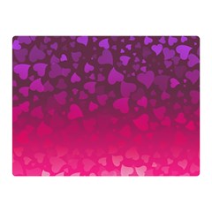 Purple Pink Hearts  Double Sided Flano Blanket (mini)  by LoolyElzayat