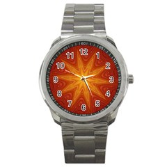 Fractal Wallpaper Colorful Abstract Sport Metal Watch by Mariart