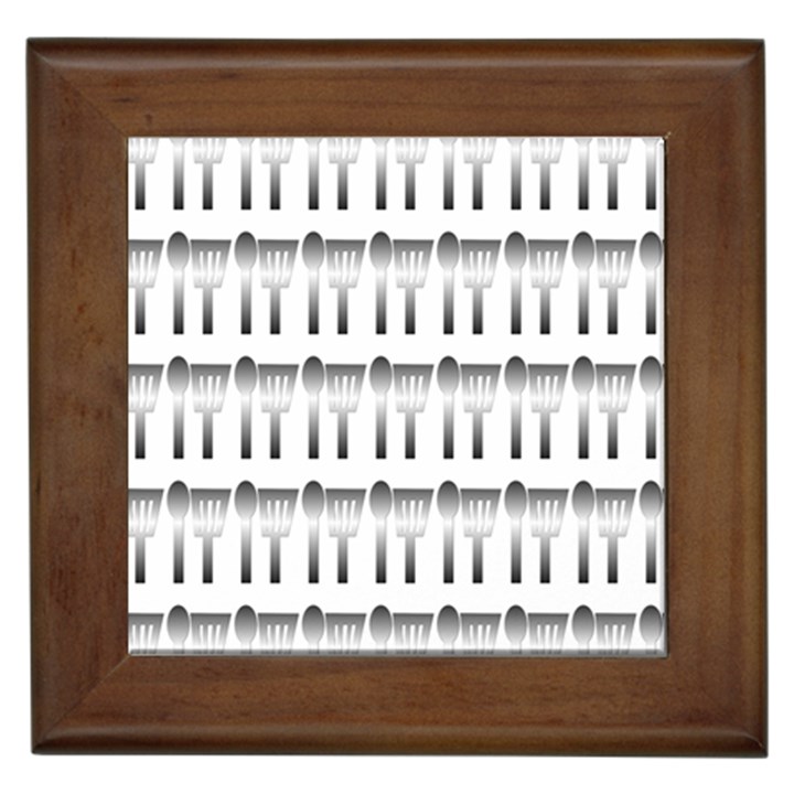 Kitchen Background Spatula Framed Tiles