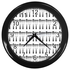 Kitchen Background Spatula Wall Clock (black) by Mariart