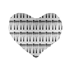 Kitchen Background Spatula Standard 16  Premium Heart Shape Cushions by Mariart