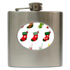 Christmas Stocking Candle Hip Flask (6 Oz) by Mariart