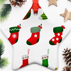 Christmas Stocking Candle Star Ornament (two Sides) by Mariart