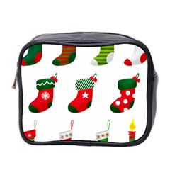 Christmas Stocking Candle Mini Toiletries Bag (two Sides) by Mariart