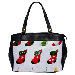 Christmas Stocking Candle Oversize Office Handbag by Mariart