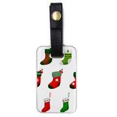 Christmas Stocking Candle Luggage Tags (one Side)  by Mariart