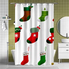 Christmas Stocking Candle Shower Curtain 48  X 72  (small)  by Mariart