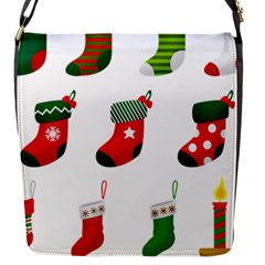 Christmas Stocking Candle Flap Closure Messenger Bag (s) by Mariart