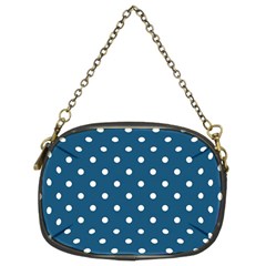 Polka Dot - Turquoise  Chain Purse (two Sides) by WensdaiAmbrose