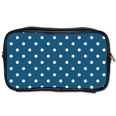 Polka Dot - Turquoise  Toiletries Bag (two Sides) by WensdaiAmbrose