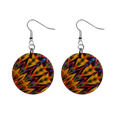 Background Abstract Texture Chevron Mini Button Earrings