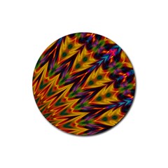 Background Abstract Texture Chevron Rubber Coaster (round)  by Mariart